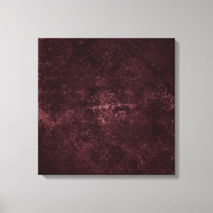 Velvety Vin Damask Bordeaux Sangria Grunge Glam Canvastryck