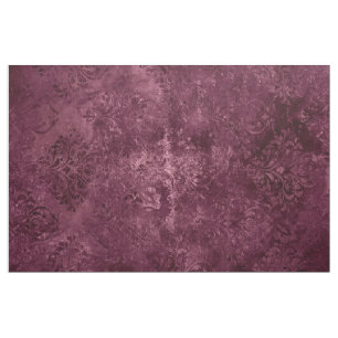 Velvety Vin Damask Bordeaux Sangria Grunge Glam Tyg