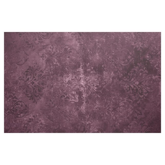 Velvety Vin Damask | Bordeaux Sangria Grunge Glam Tyg (Yard)