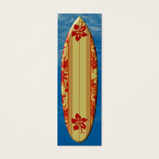 Velzyland Surfboard Bookmark Litet Visitkort (Framsidan)