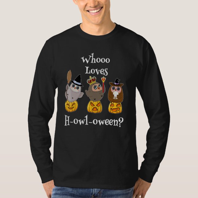 Vem älskar Howl A Ween ugglekostym Adorable Hallow T Shirt (Framsida)