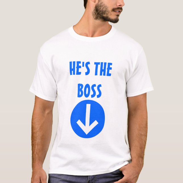Vem är chefen t-shirt (Framsida)
