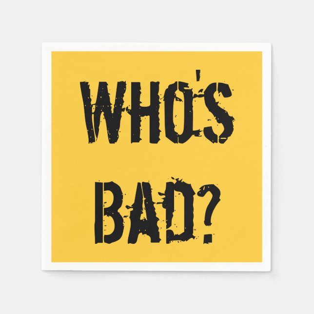 Vem är dålig? Cocktail Napkin Pappersservett (Framsidan)