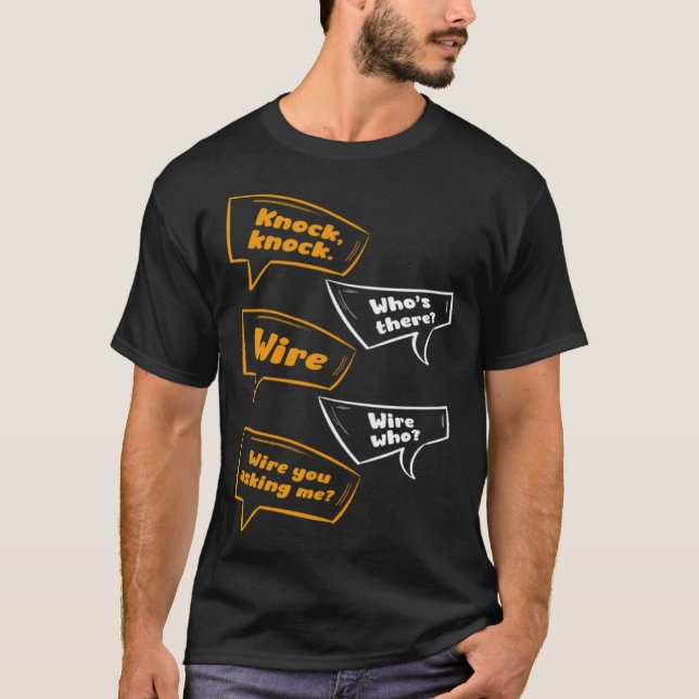 Vem är där och du frågar mig skämtar knack? t shirt (Framsida)