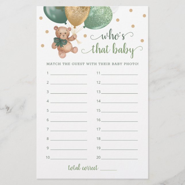 Vem är den där Nallen för Baby-fotospelbabyn? (Framsida)