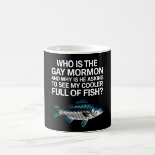 Vem Är Den Gay Mormon Roliga HBTQ Pride Fisk Kaffemugg