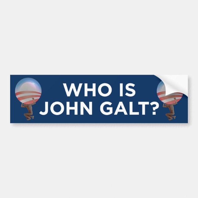 Vem är den John Galt bildekalet Bildekal (Framsidan)