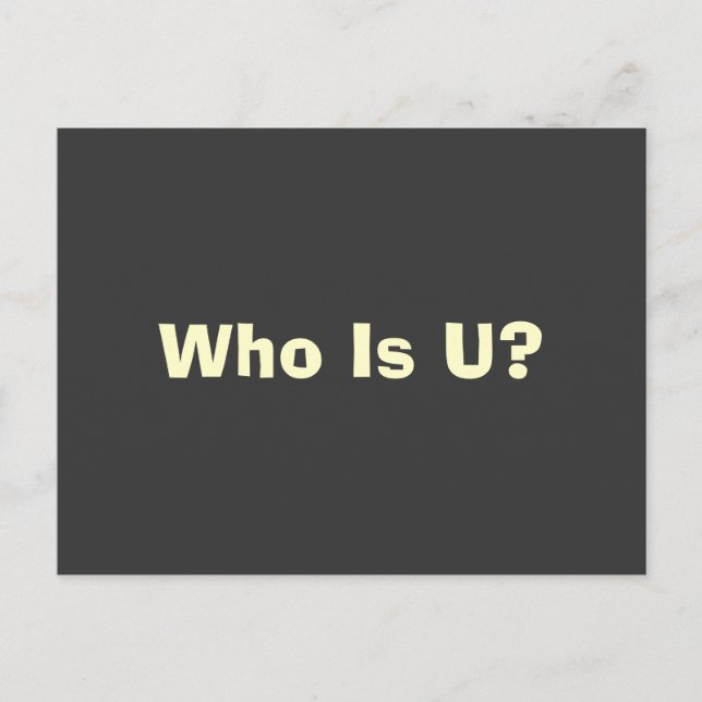 Vem är det du skickar ut? vykort (Framsida)