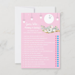 Vem är det som spelar ut Koala Baby Shower Game? Inbjudningar