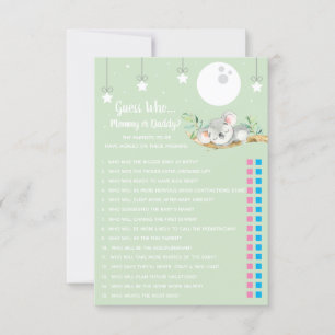 Vem är det som spelar ut Koala Baby Shower Game? Inbjudningar