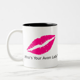 Vem är din Avon damläppar Två-Tonad Mugg