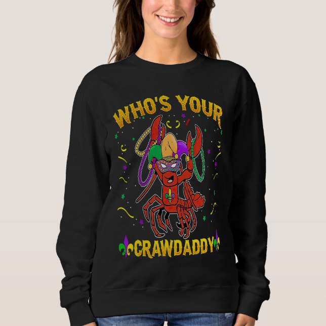 Vem är din Crawdaddy Crawfish Jester-pärlor  Mardi T Shirt (Framsida)