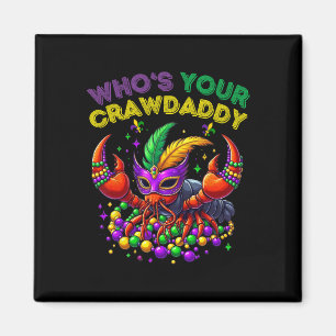 Vem Är Din Crawdaddy Crawfish Jester Pärlor Rollig Magnet