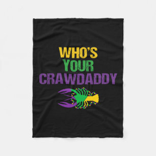 Vem är din Crawdaddy roliga Mardi Gras-tröja för m Fleecefilt