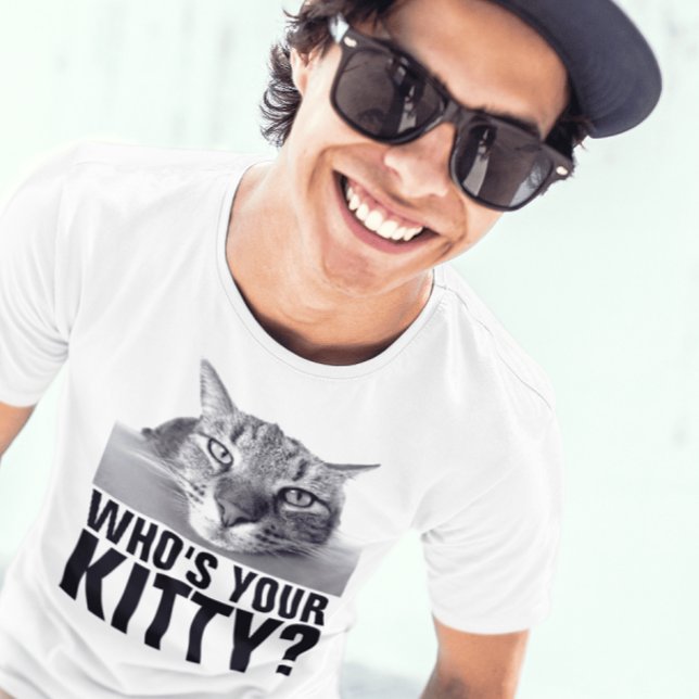 VEM ÄR DIN KATTUNGE? FUNNY CAT T-SHIRTS (Skapare uppladdad)