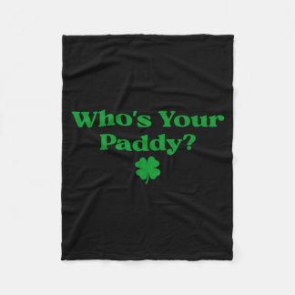 Vem Är Din Paddy Shamrock Fleecefilt