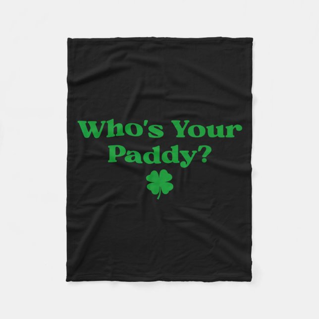 Vem Är Din Paddy Shamrock Fleecefilt (Framsidan)