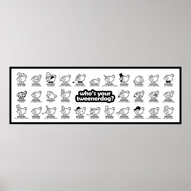Vem är din tweenerdog? Design #1 Poster (Framsidan)