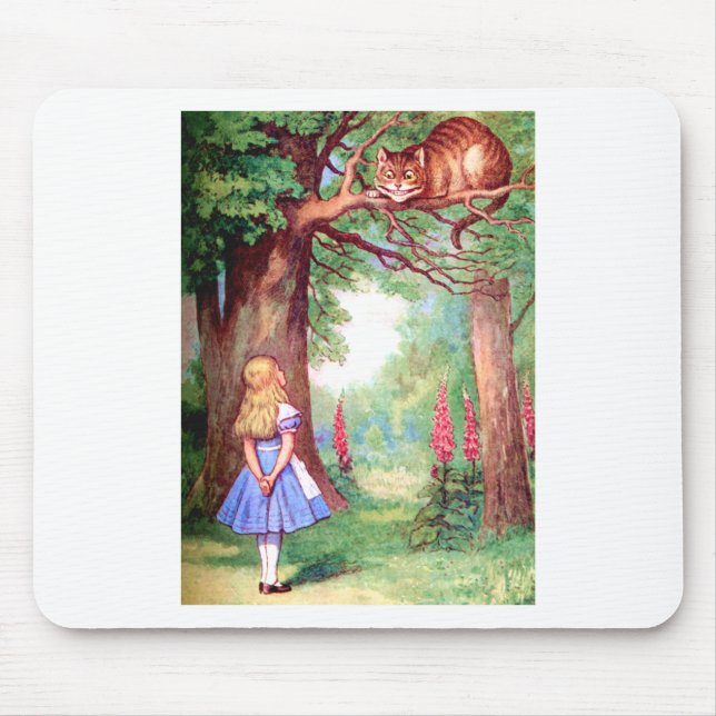 "VEM ÄR DU?" CHESHIRE CAT BER ALICE. MUSMATTA (Framsidan)