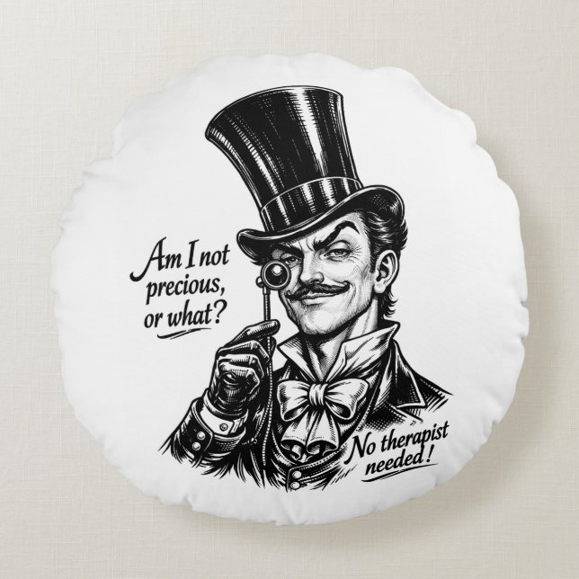 Vem är dyrbar?! Åh ja—du vet! Rund Kudde (Framsidan)