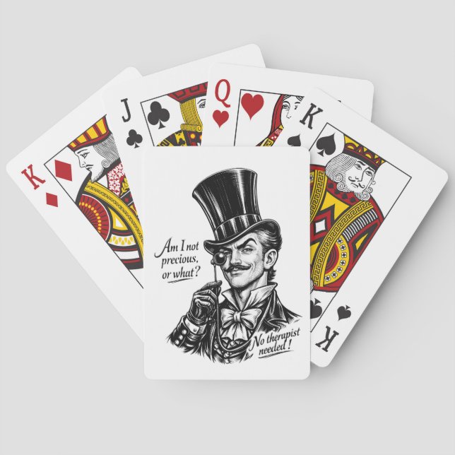 Vem är dyrbar?! Kvick Lord karikatyr Casinokort (Baksidan)