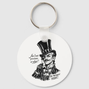 Vem är dyrbar?! Kvick Lord karikatyr Nyckelring