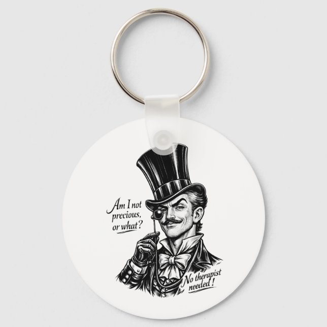 Vem är dyrbar?! Kvick Lord karikatyr Nyckelring (Framsida)