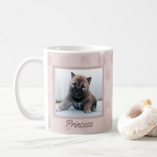 Vem är en Bra Hund? Girly Rosa Hund Photo Kaffemugg