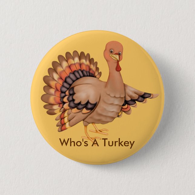 Vem är ett Turkiet? Knapp (Framsida)
