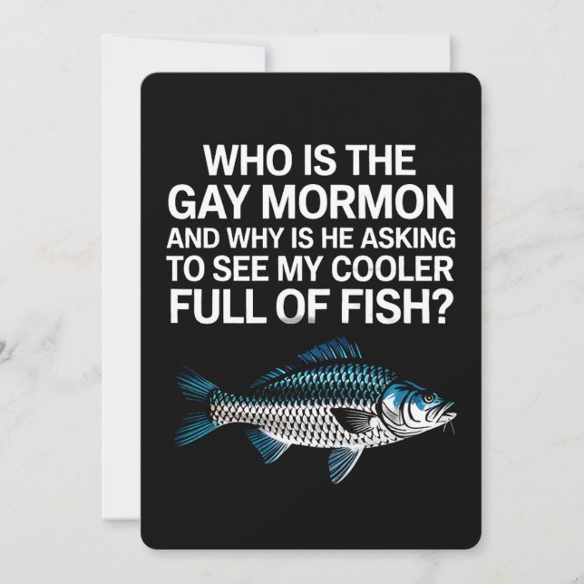 Vem är Gay Mormon LGBTQ-Pridet Fish? Inbjudningar (Framsida)