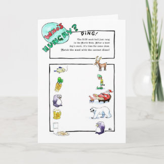 Vem är hungrig (julaftonen som matchar leken) helgkort