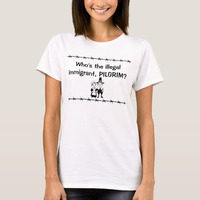 Vem är illegal invandrare tee (Framsida)