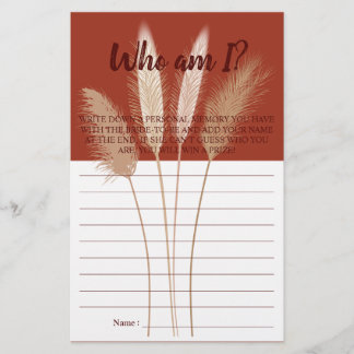 Vem är jag? Pampas Möhippa-spelkort Flygblad