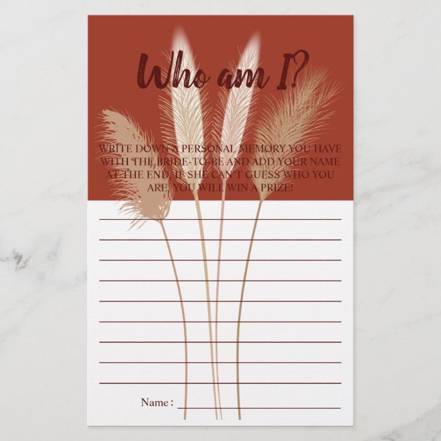 Vem är jag? Pampas Möhippa-spelkort Flygblad (Framsidan)