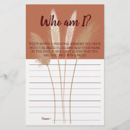 Vem är jag? Pampas Möhippa-spelkort Flygblad