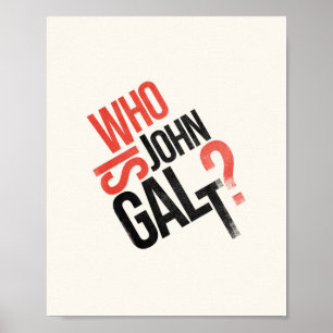 Vem är John Galt? Ayn Rand Poster
