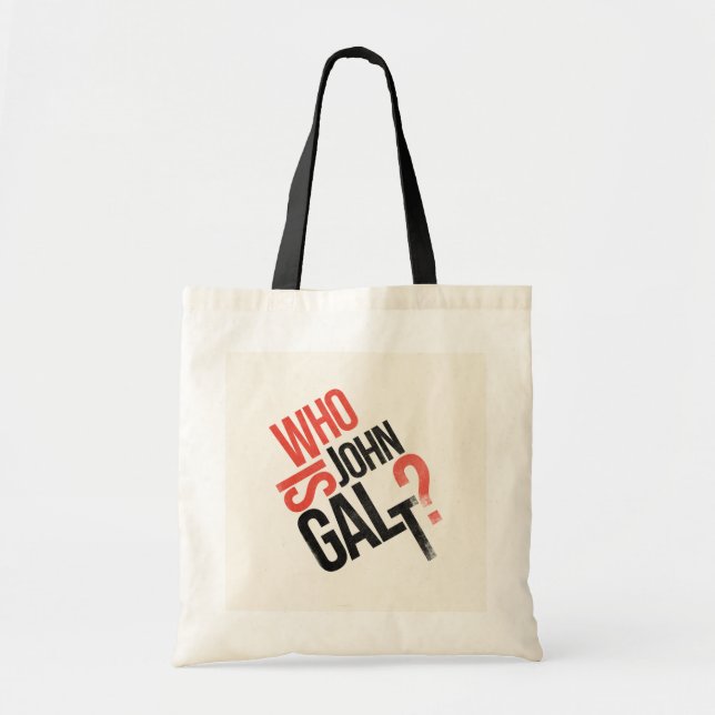 Vem är John Galt Ayn Rand Tote Bag? Tygkasse (Framsidan)