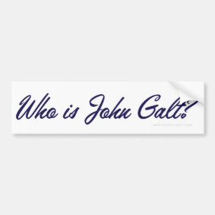 Vem är John Galt? Bildäckslapp Bildekal