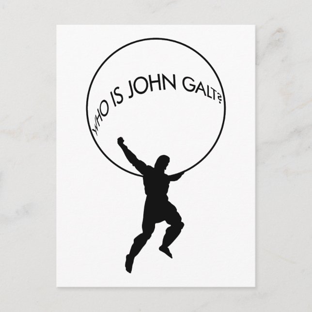 Vem är John Galt? vykort (Framsida)