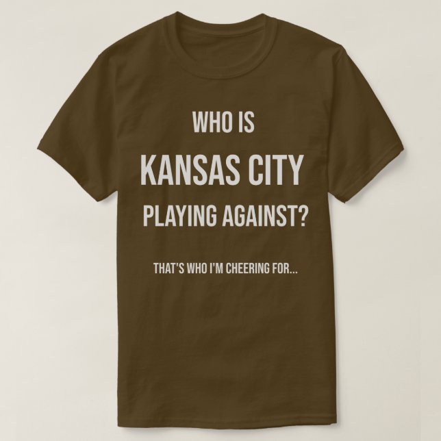 Vem är Kansas City som spelar mot Funny Tshirt De T Shirt (Design framsida)