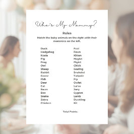 Vem är min Mamma Baby Shower Lek med Svar Brevhuvud