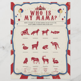 Vem är min Mamma [Circus-tema] Brevhuvud