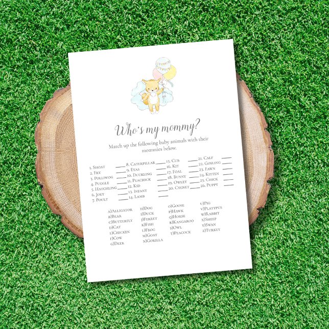 Vem är mitt Baby Sprinkle-spelkort? (Skapare uppladdad)