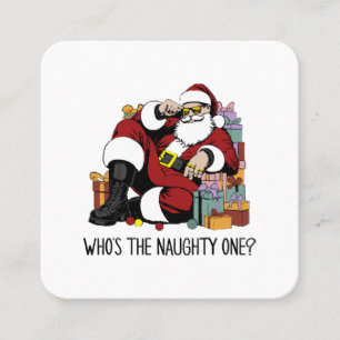 Vem är Naughty? Fyrkantigt Visitkort