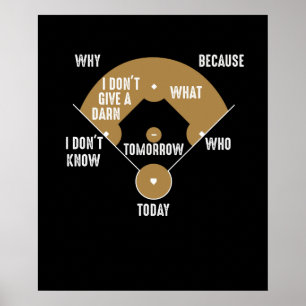 Vem är på första ljudet Baseball Humor? Poster