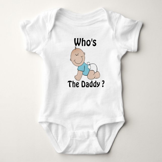 Vem är pappa Baby Top? T-shirt (Framsida)
