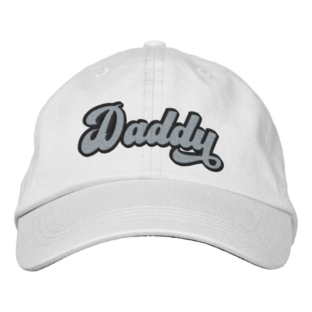 Vem är pappan  broderad keps (Framsida)