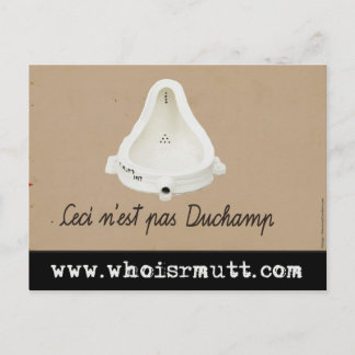 Vem är R. Mutt? Vykort (av mauriciocordero.com)