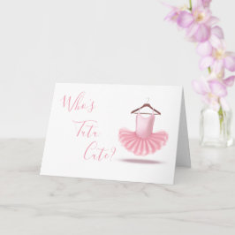 Vem är Tutu Cute Ballerina Rosa Girly Birthday Kort