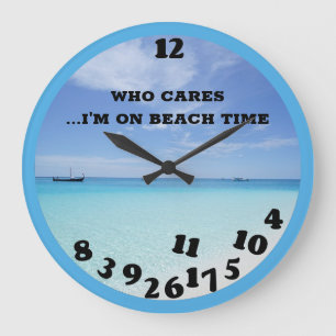 Vem bär på att jag är på Beach Time Fény Ocea Stor Klocka